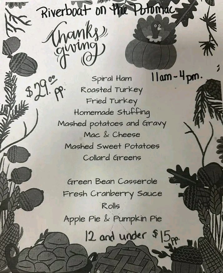 2025 Riverboat Thanksgiving Menu 2025 Riverboat Thanksgiving Menu