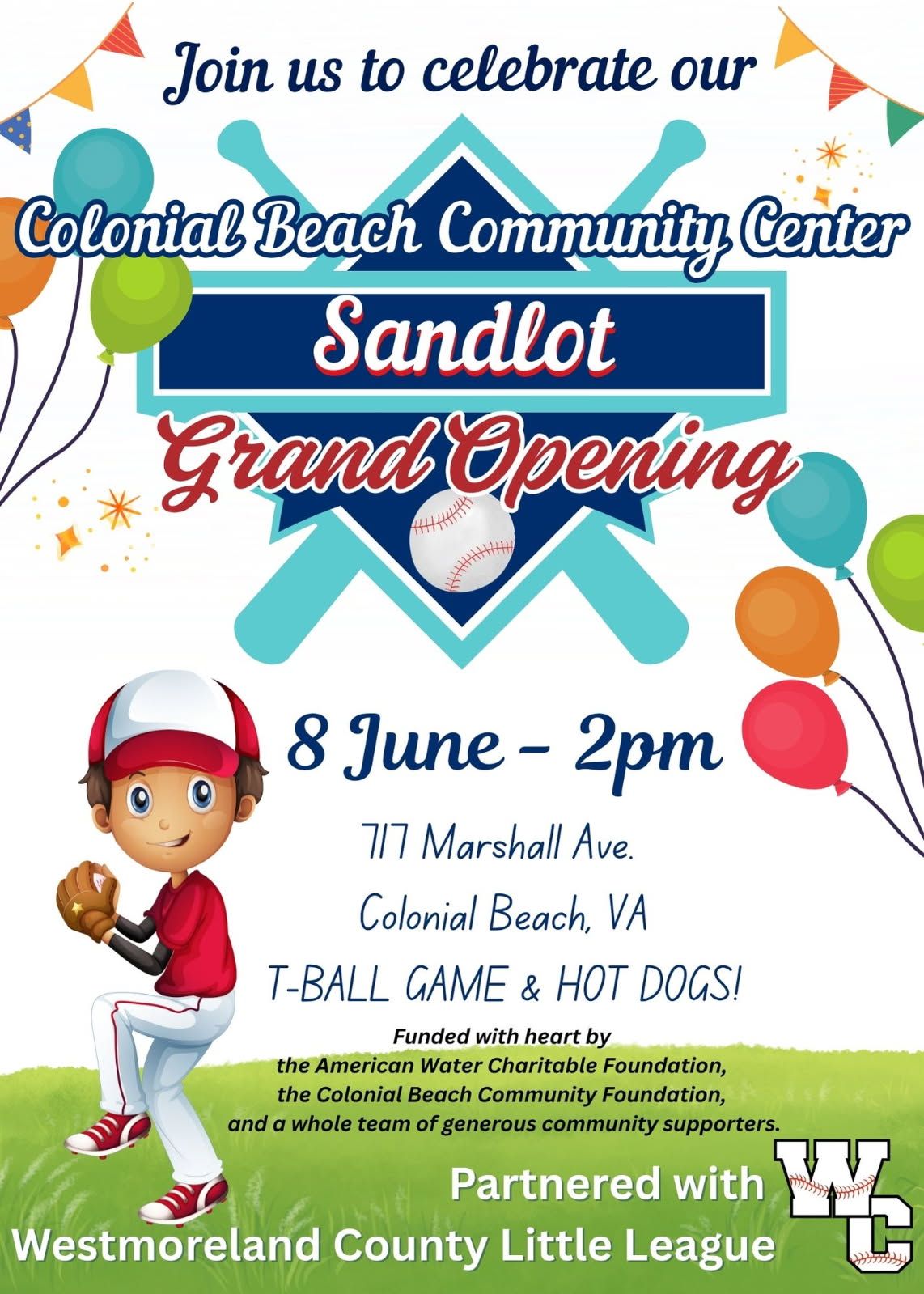 Sandlot Grand Opening Flyer