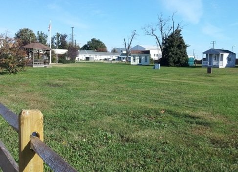 The wide open grassy area on Town Hill