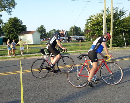 Triathlon bike riders