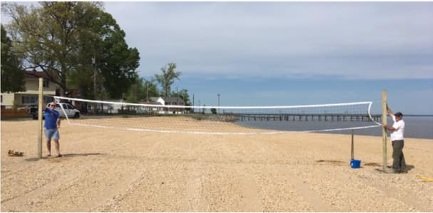 Volleyball net installation