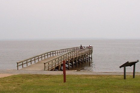 The fishing pier at Westmoreland State Park
